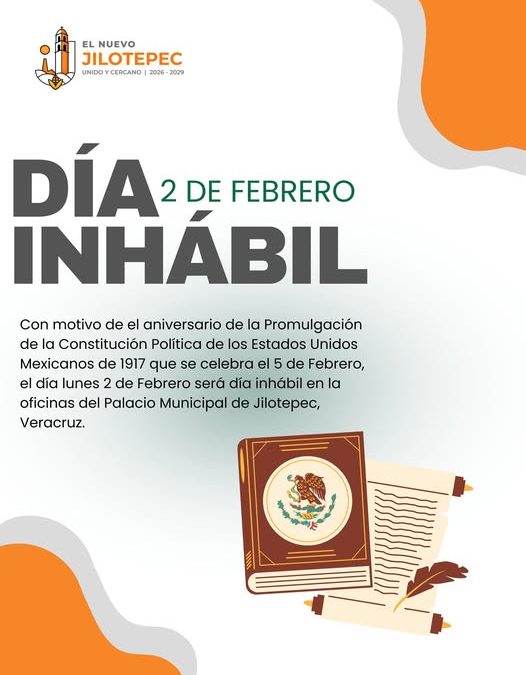 Oficinas del Palacio Municipal permanecerán cerradas el lunes 2 de febrero por día inhábil oficial
